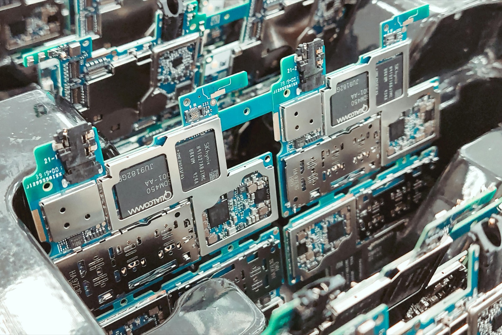 Mixed-technology boards prepared for assembly and downstream handling